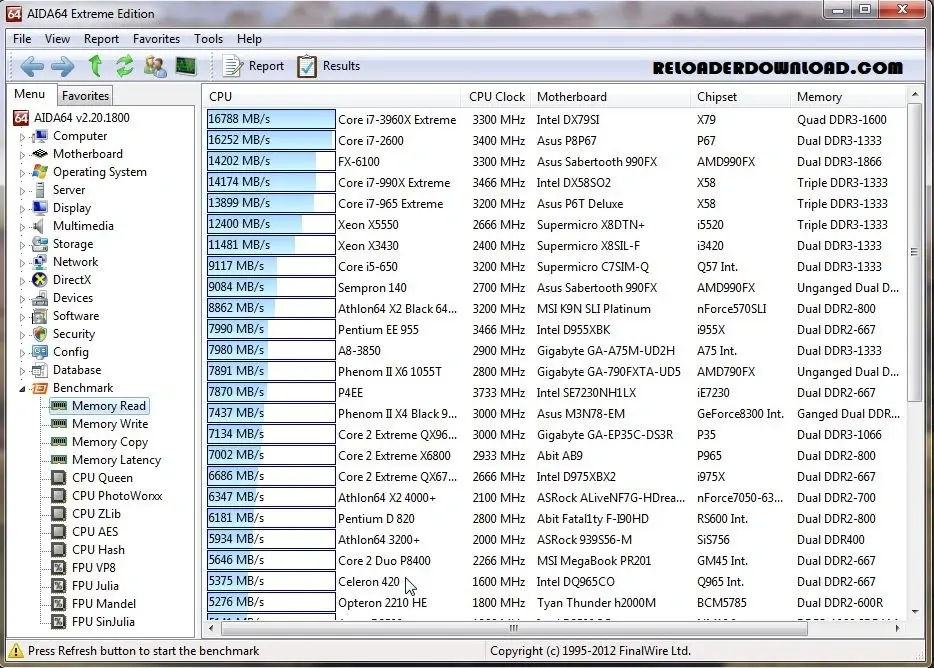 AIDA64 Crackeado - In software functions - Reloaderdownload.com