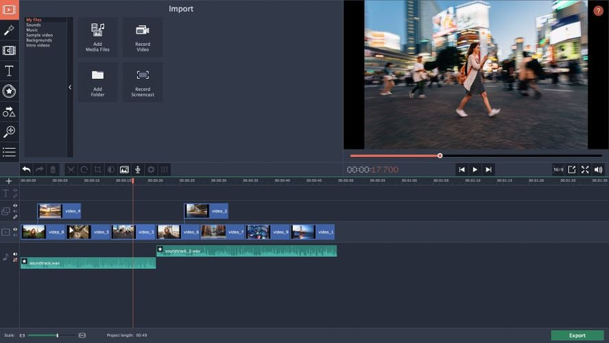Movavi Video Editor Crackeado Interface Image